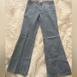 Tommy Hilfiger Blue and White Vertical Stripe Jeans